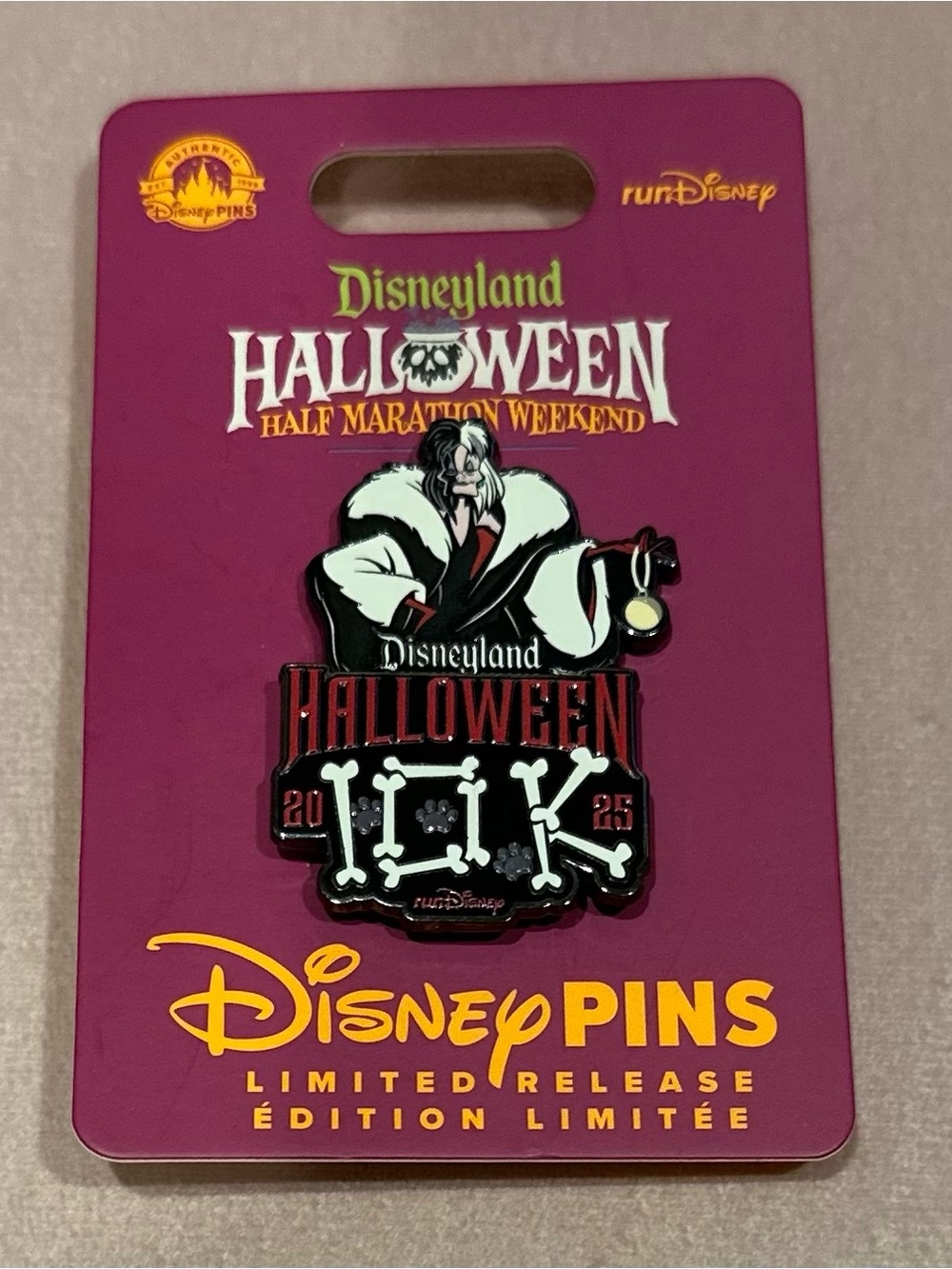 RunDisney 2025 Halloween 10K Pin